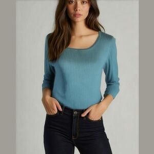 George long sleeve sweater, blueish green, size L